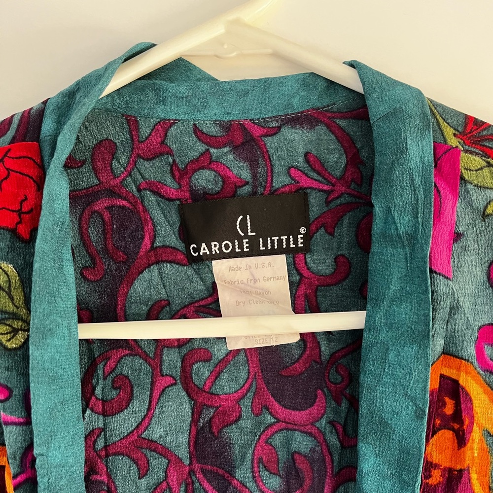 Carole Little Vintage Tunic Top Fabric Made In Germany - Picture 12 of 16